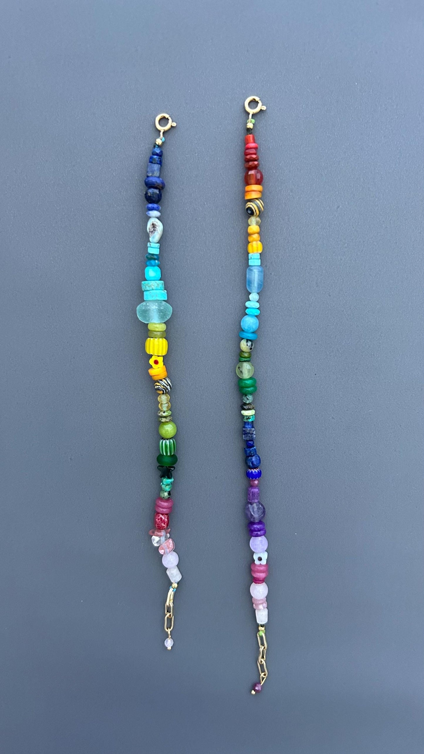 Rainbow Gemstone Bracelet | Color Spectrum Crystal Bracelet | Handmade Multicolor Beaded Jewelry | Chakra Inspired Gift for Her | Boho Luxe
